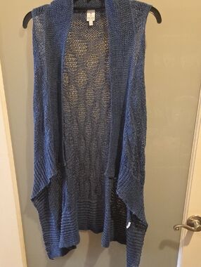 Pholya Blue Italian Crochet Duster. Boho